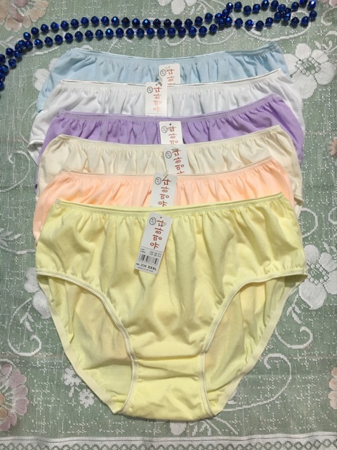 Quần lót bà già set 6c, quần chíp trung niên cotton/quần lót size đại