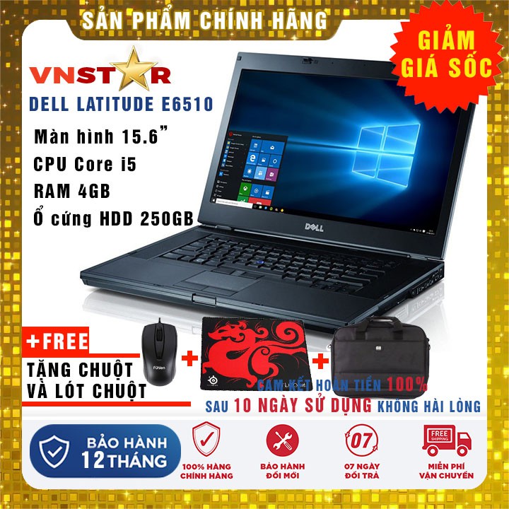 Laptop DELL E6510 - Core i5, Ram 4G, HDD 250Gb, 15.6 inch - Hàng nhập khẩu | BigBuy360 - bigbuy360.vn