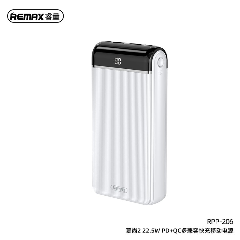 PIN SẠC DỰ PHÒNG REMAX RPP-206 - 20.000 MAH - 3 INPUT 3 OUTPUT - CÓ SẠC NHANH (PD250325)