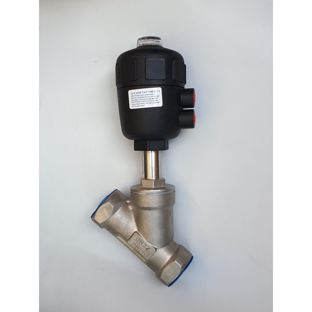 Van xiên khí nén inox 304 đầu củ nhựa