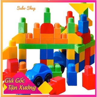 Bộ xếp hình 40 chi tiết tặng kèm ô tô cho bé - đồ chơi xếp hình vijago giúp bé phát triển tư duy, khả năng sáng tạo