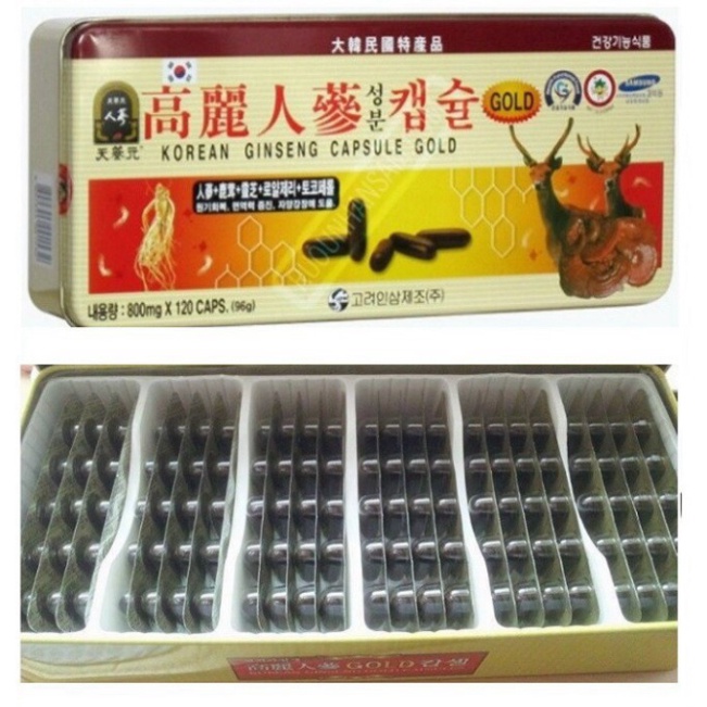 Viên Đạm Tổng Hợp Sâm Nhung Hươu Linh Chi Hộp Vàng 2 Hươu 120 Viên [ Hàng Mới Về ]