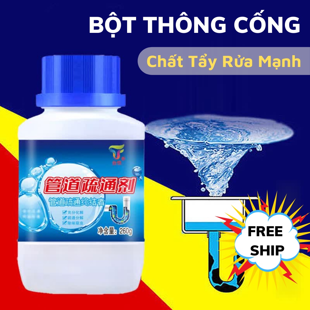 Bột thông cống, lọ bột thông cống bồn cầu vệ sinh nhà cửa tiện ích ATILA SHOP