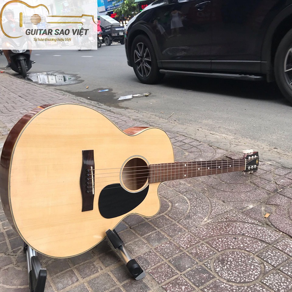 Đàn Guitar Acoustic có ty Việt Nam giá rẻ cho người mới chơi tặng kèm giáo trình bảo hành 12 tháng SV-75