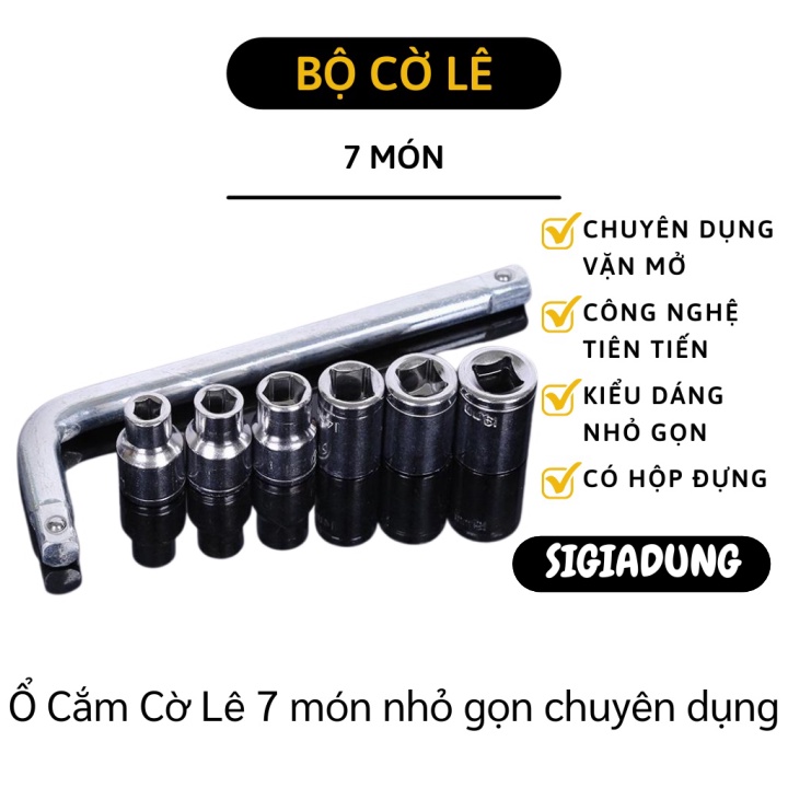 [SGD] Cờ Lê Chữ L - Ổ Cắm Cờ Lê 7 Món Tiện Dụng Để Vặn Mở, Siết Bu Lông, Đai Ốc 5752