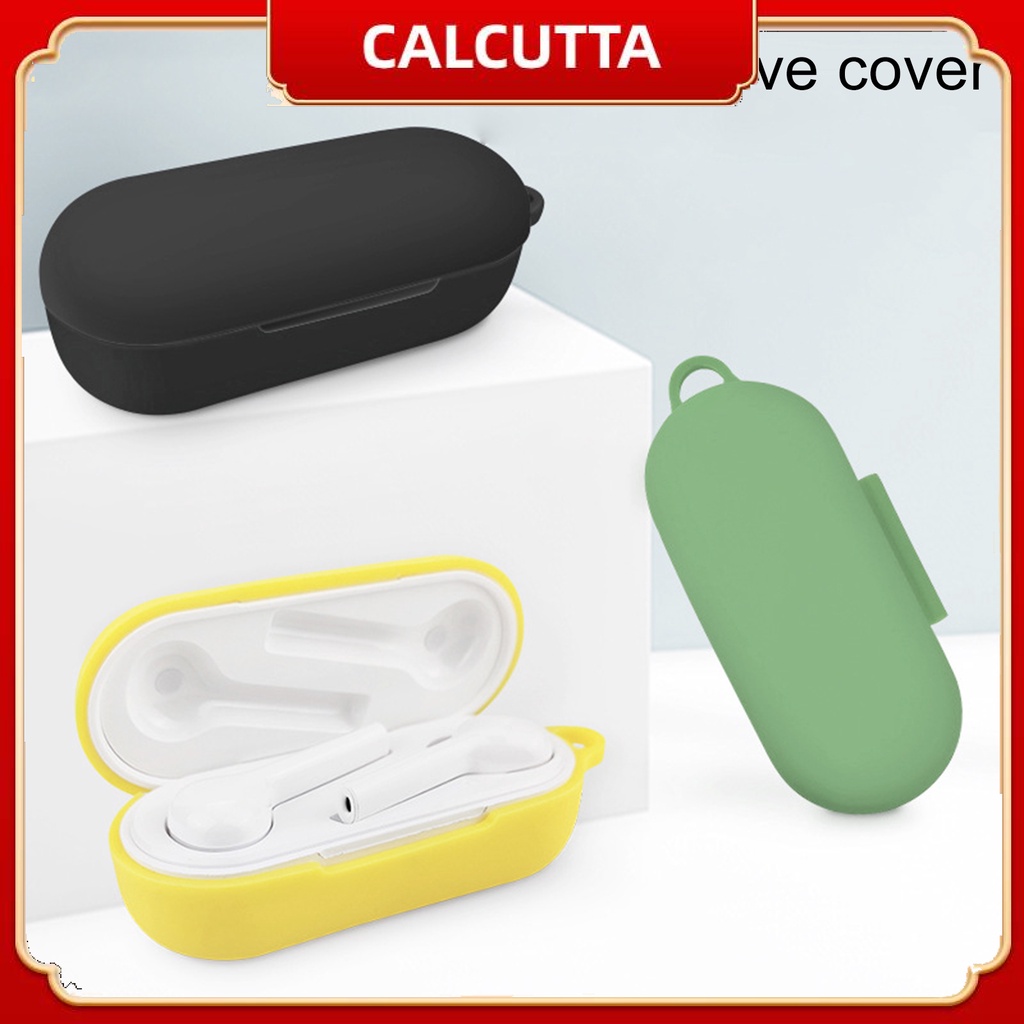 Vỏ Bảo Vệ Hộp Sạc Tai Nghe Bluetooth Huawei Freebuds 3i Flypods 3 Bằng Silicon Chống Sốc Kèm Móc Khóa