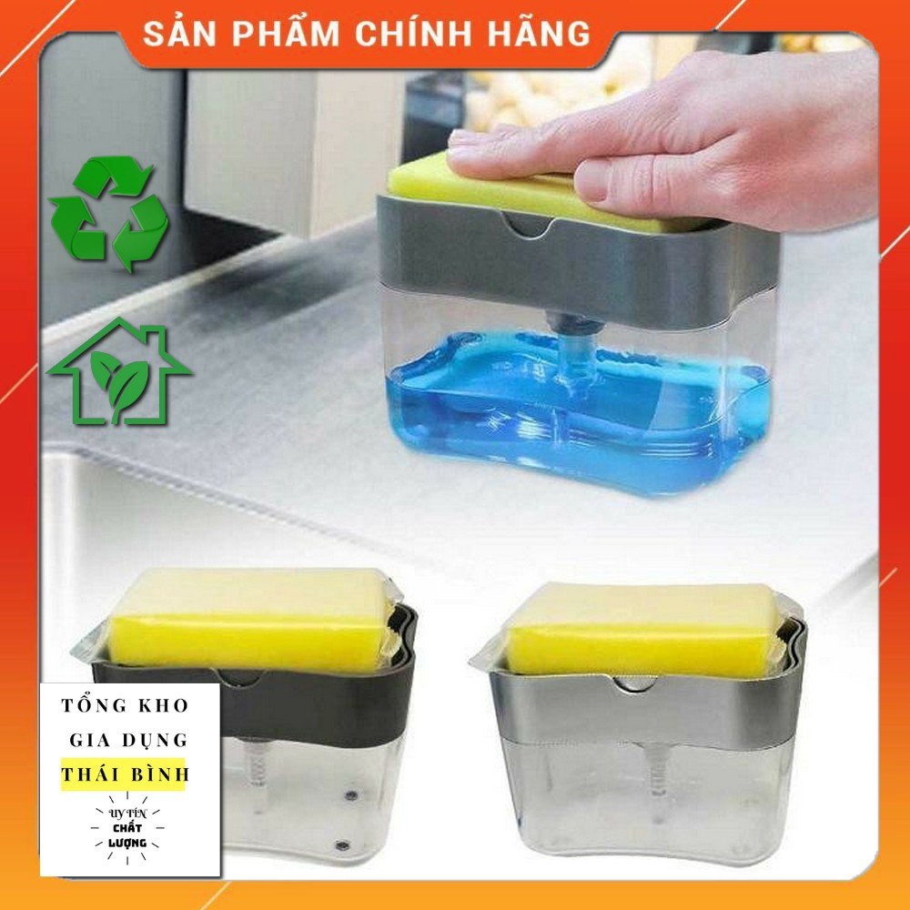 Đựng Nước Nước Rửa Chén,Ấn Nước Rửa Bát Thông Minh, Giúp Tiết Kiệm Nước Rửa Bát(Tặng Kèm 1 Miếng Bọt Biển)