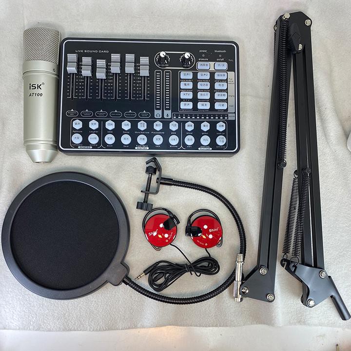 Trọn bộ micro thu âm ISK AT100 chính hãng sound card H9 và kèm bộ phụ kiện