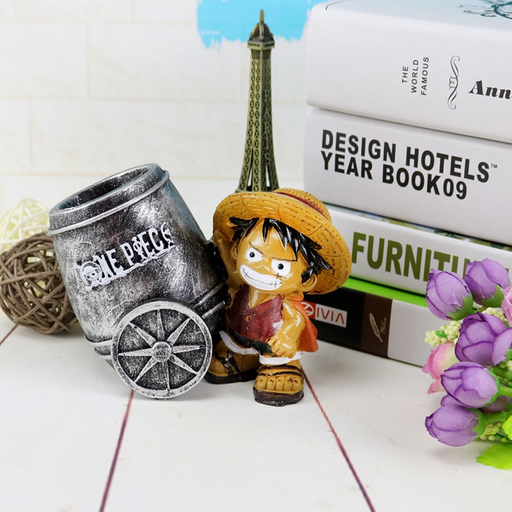 Phụ Kiện Giá Đỡ Cho Bút Chì Hình Luffy Dễ Thương Bắt Mắt