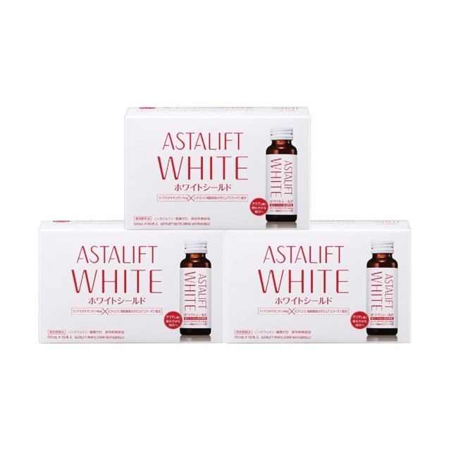 Collagen đẹp da Nhật Bản dạng nước Astalift White Drink Whiteshield chống lão hóa hàng chính hãng (hộp 10 chai x 50ml)