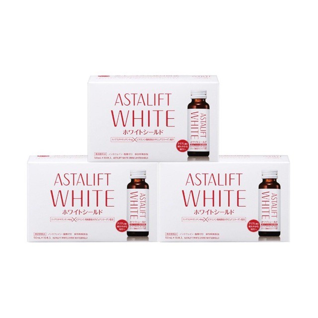 Collagen đẹp da Nhật Bản dạng nước Astalift White Drink Whiteshield chống lão hóa hàng chính hãng (hộp 10 chai x 50ml) | Thế Giới Skin Care