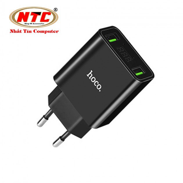 Cốc sạc Hoco C25A Cool có màn hình hiển thị (2 cổng sạc, dòng điện max 2.2A) - Hãng phân phối chính thức