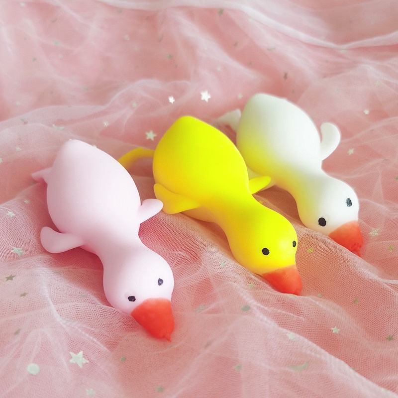 Đồ chơi cho bé hình con vịt, con gà silicone có nươc bên trong nghộ nghĩnh giải tress