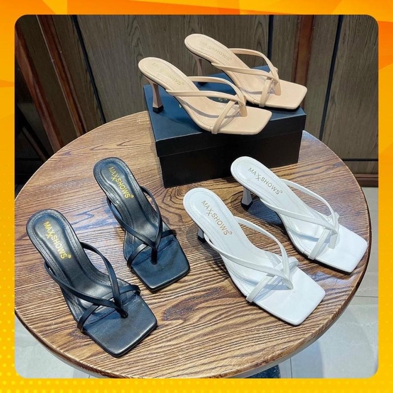 Dép nữ cao gót 7 phân giày sandal kẹp ngón quai mảnh đẹp,dép xăng đan nữ  thời trang,guốc nữ 5p đi biển đi làm đi chơi