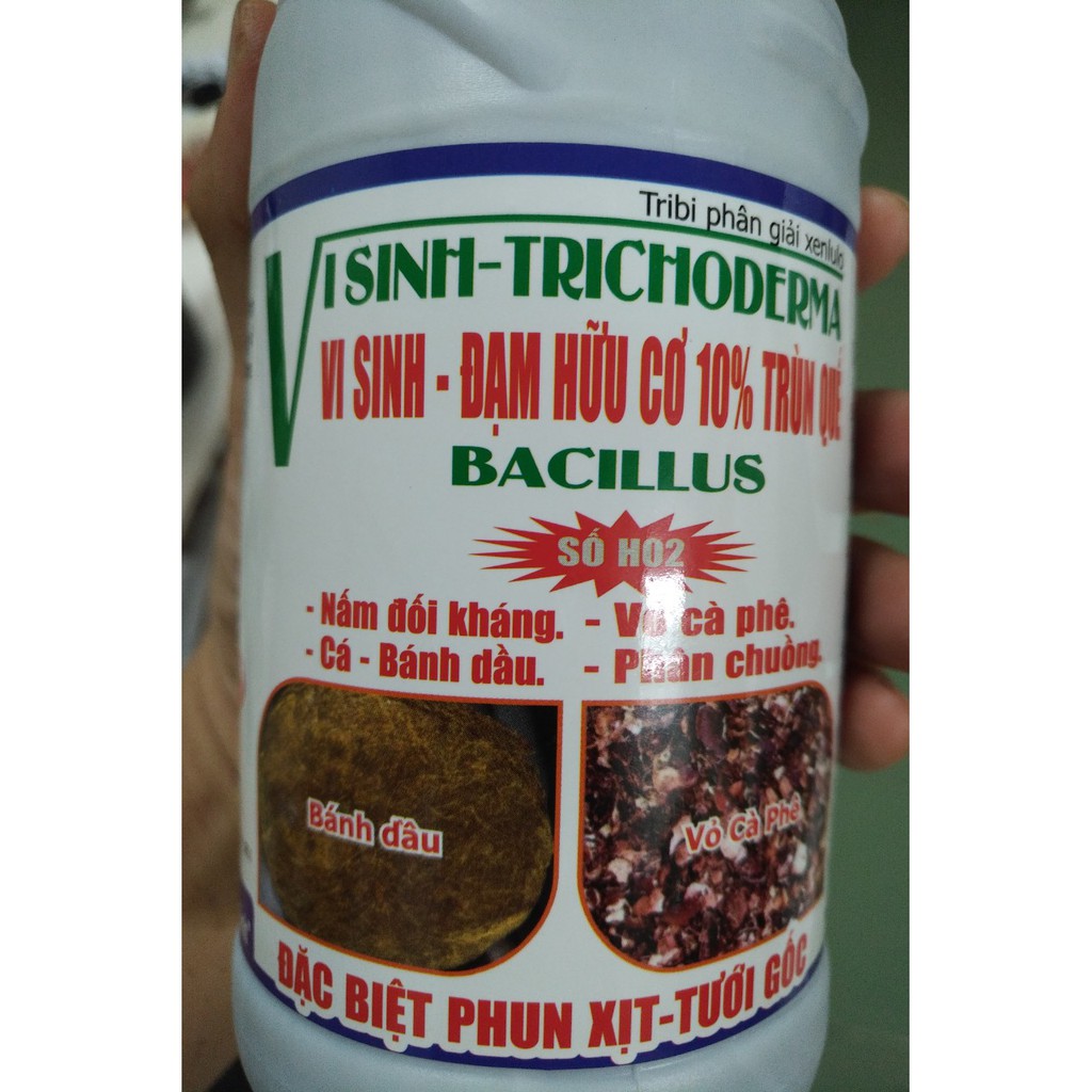 Chế phẩm vi sinh WORM TRICHODERMA  Bacillus nấm đối kháng chai 500ml
