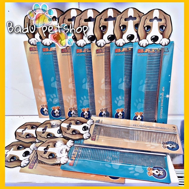 Lược inox 2,5cm 2 đầu chải lông chó mèo