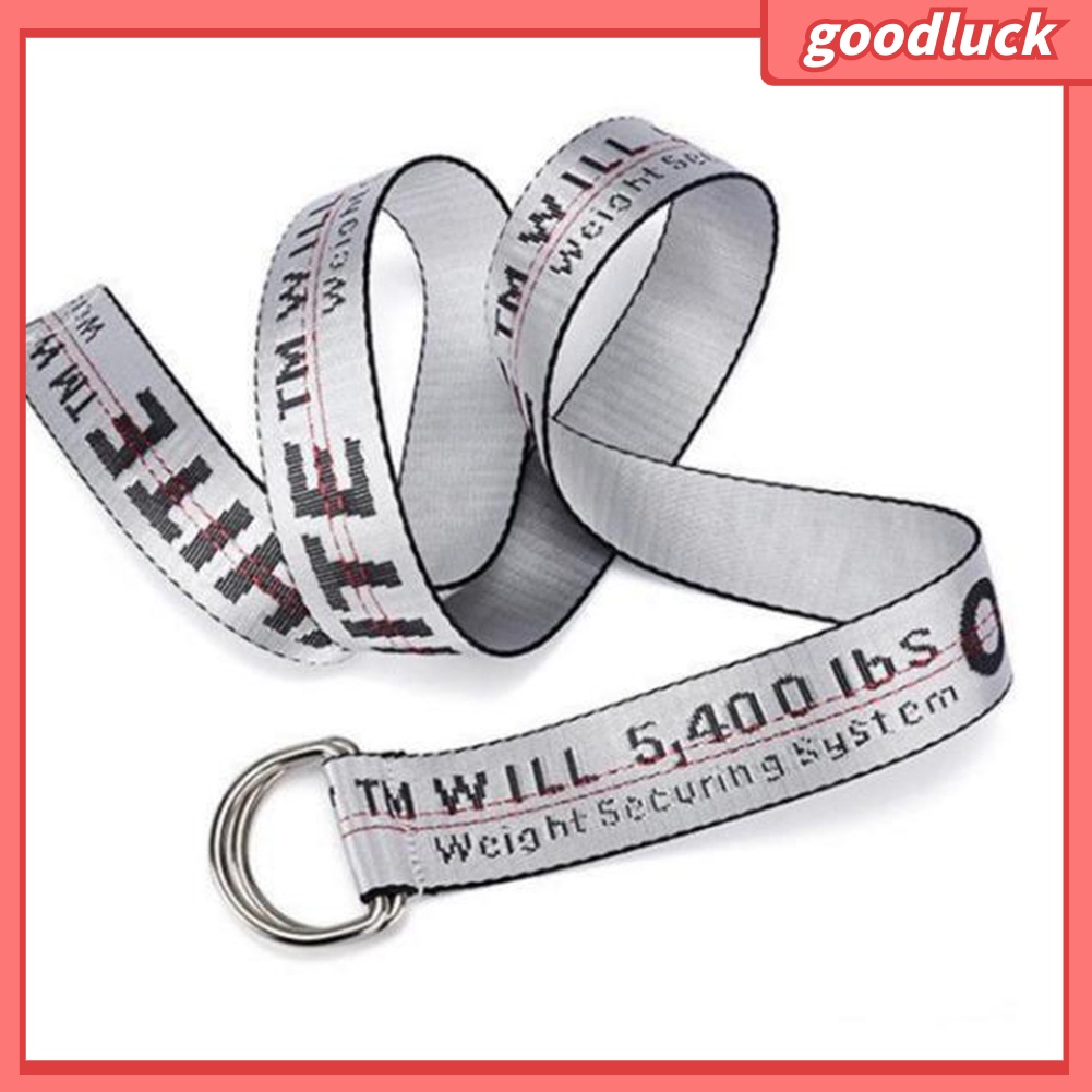 Thắt lưng Canvas thêu chữ OFF-WHITE Unisex