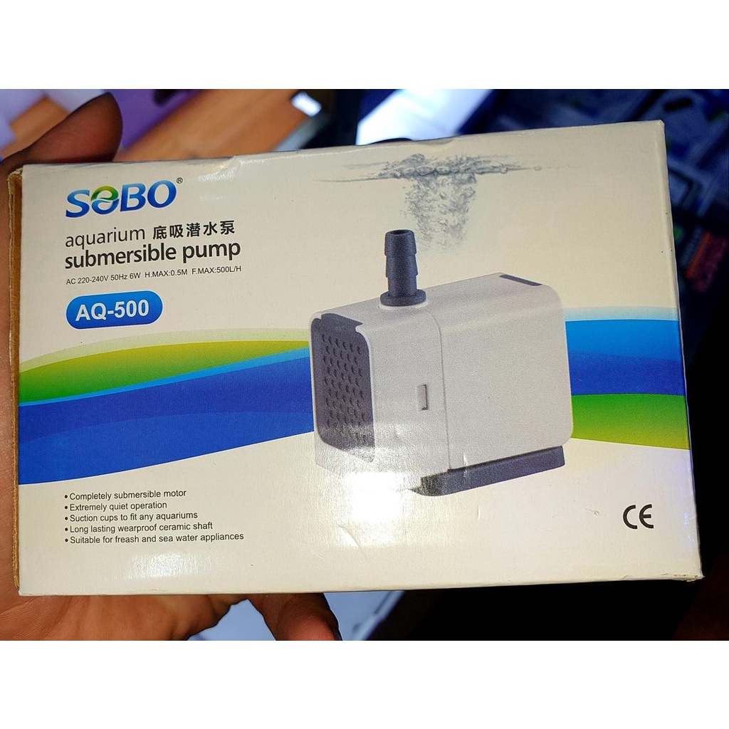 Máy Bơm Nước Sobo AQ-500 (6W-500L/H-0.5M) - Máy Bơm Nước Bể Cá