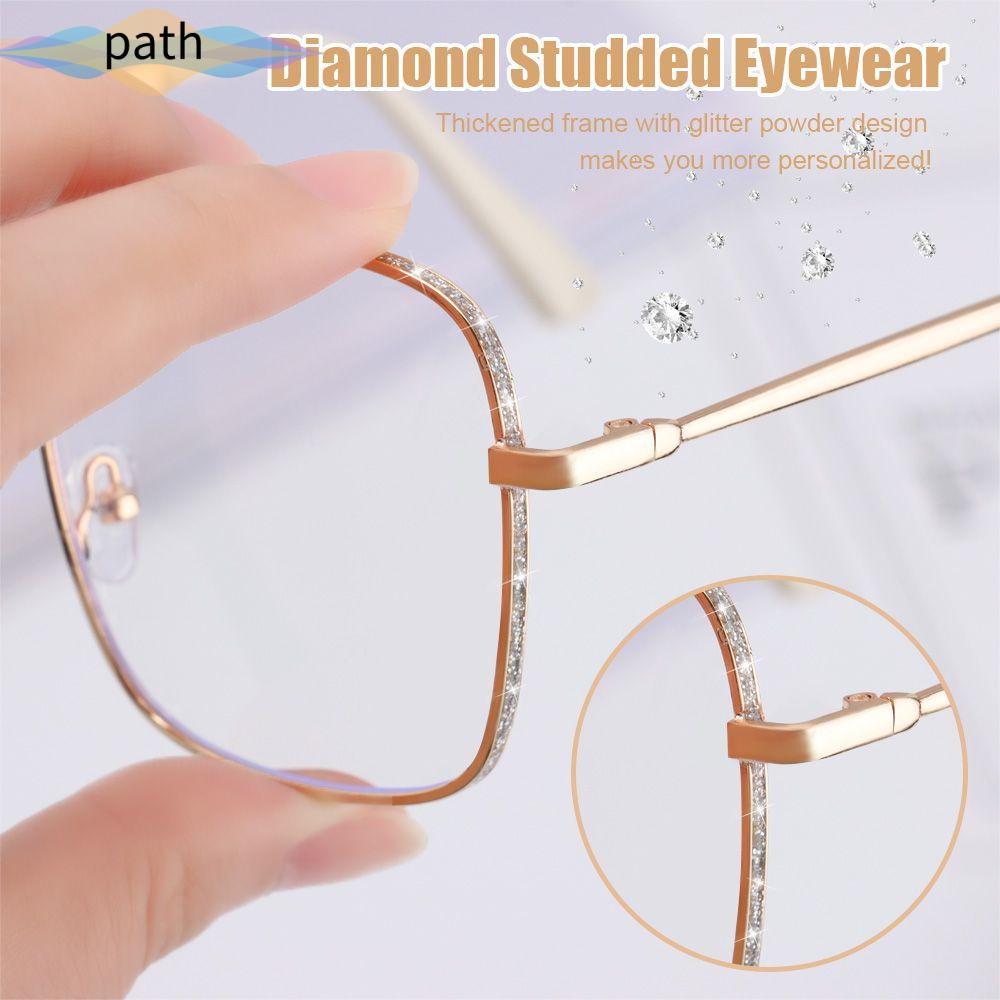 Mắt kính chống bức xạ thiết kế đính đá phong cách cổ điển thời trang cao cấp cho nữ