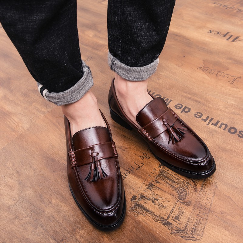 men leather shoe leather shoes for men formal shoes for men loafers Loafers for men oxford shoes office shoes slip on shoes   loafer  mens leather shoes loafer shoes for men,mens formal shoes Korean leather shoes