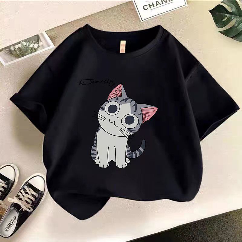 Áo Thun Tay Ngắn Phong Cách Phương Tây Kiểu Mới Dành Cho Trẻ Em