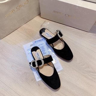 Sục bệt jimmy choo quai ngang phối đá spsl fullbox bill túi giấy
