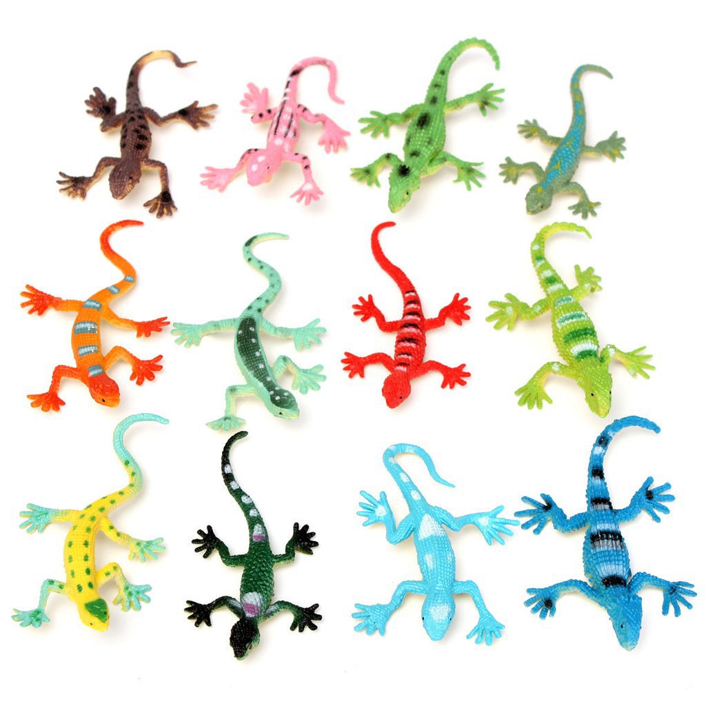 Set 12 thằn lằn đồ chơi bằng nhựa