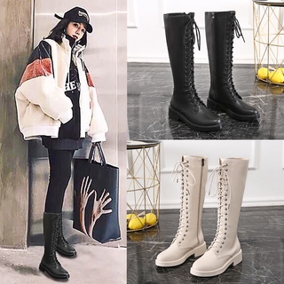 ◇Giày Boot Phong Cách Hàn Quốc Trẻ Trung Cá Tính Dành Cho Nữ□Giày Bốt Không Đầu Gối□Giày Boots Cột Dây Thời Trang Cá Tính□Giày Boots Martin Thời Trang Cho Nữ□Giày Bốt Lót Lông Cừu Phong Cách Cho Học Sinh□