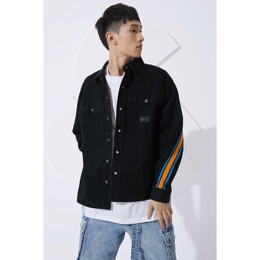 áo jean demi phối sọc