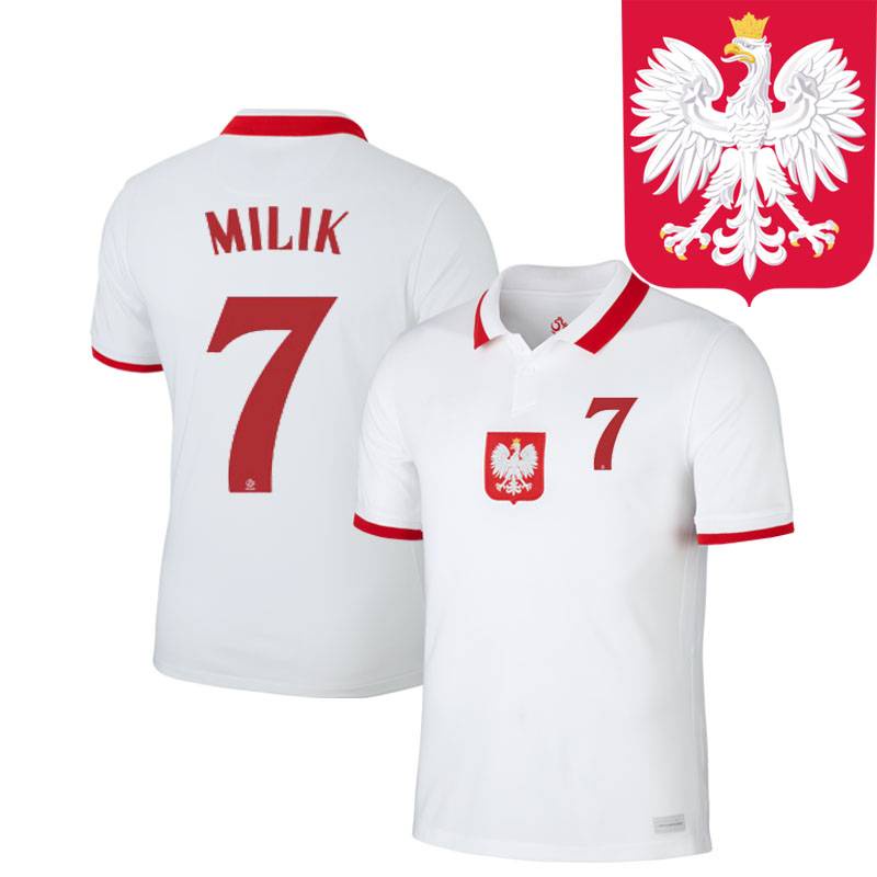 Áo Thun Đội Tuyển Bóng Đá Quốc Gia Ba Lan 2021 Lewandowski Zielinski Piatek Dáng Rộng Sp
