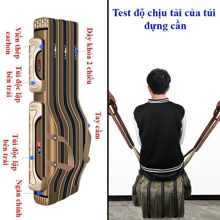 Túi Đựng Đồ Câu Dài 125cm, Đựng Dụng Cụ Và Phụ Kiện Câu Cá