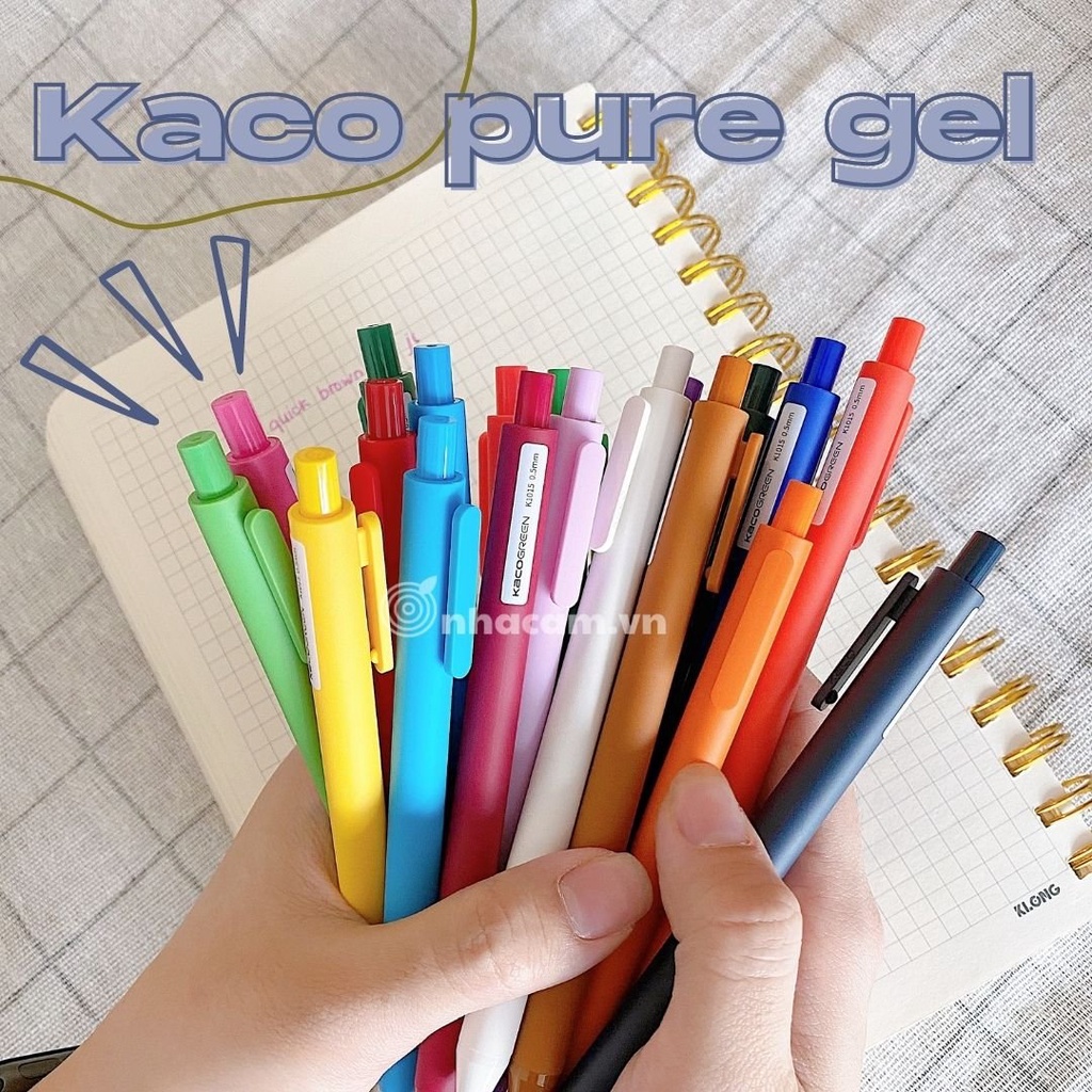 [1 Cây] Bút Gel Kaco Pure Ngòi 0,5mm Nhà Cam