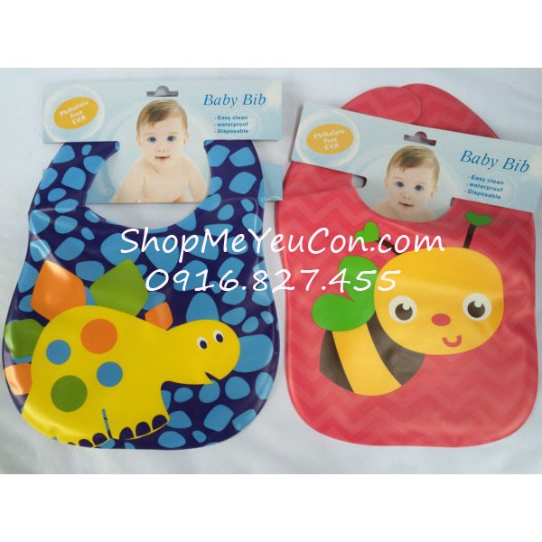 Yếm máng nhựa xốp 3 lớp Baby Bib