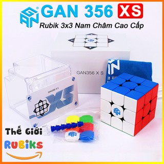Rubik 3x3 gan 356 xs cao cấp - rubik 3x3x3 gan 356 xs nam châm khối lập phương 3 tầng gancube speed magic cube