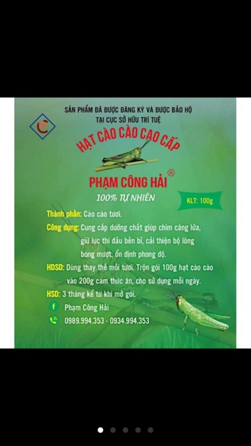 HẠT CÀO CÀO CAO CẤP thay thế mồi tươi giúp chim căng lửa, bền bỉ và ổn định