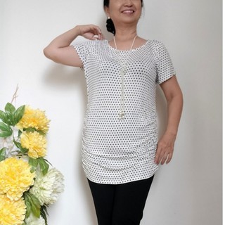 Size L (45kg - 60kg) - Giảm giá - Áo Trung Niên From Dáng Dài Phối Quần Legging