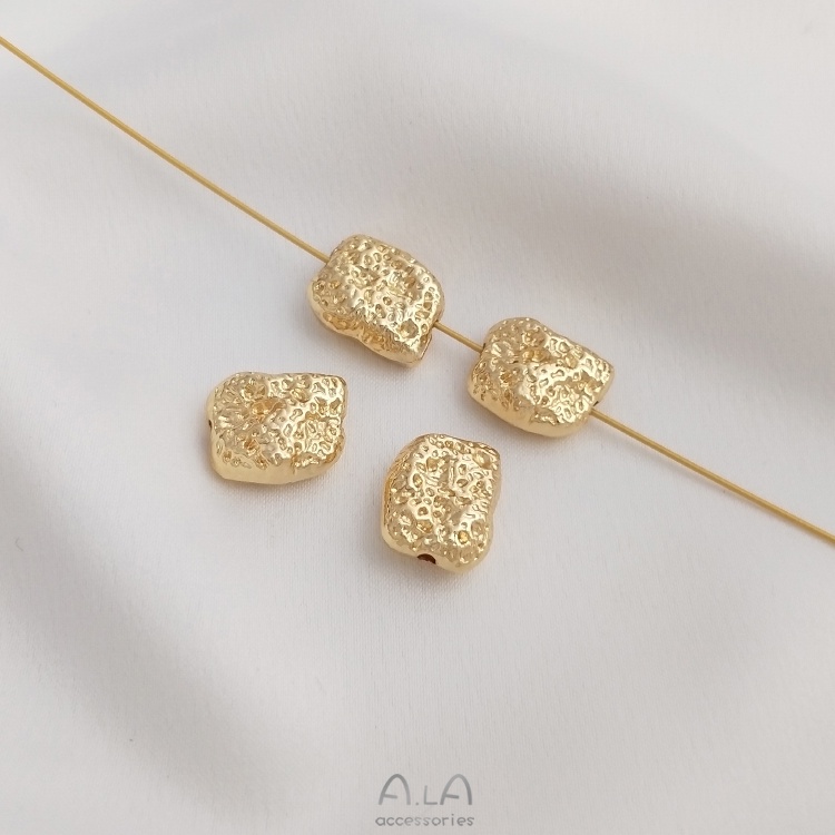 Hạt Đá Màu Vàng 14K Hình Dạng Không Đối Xứng Dùng Làm Trang Sức Thủ Công diy