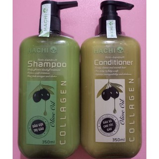 Cặp dầu gội và xả hachi dành cho tóc gàu chiết xuất olive & zpto 350mlx2