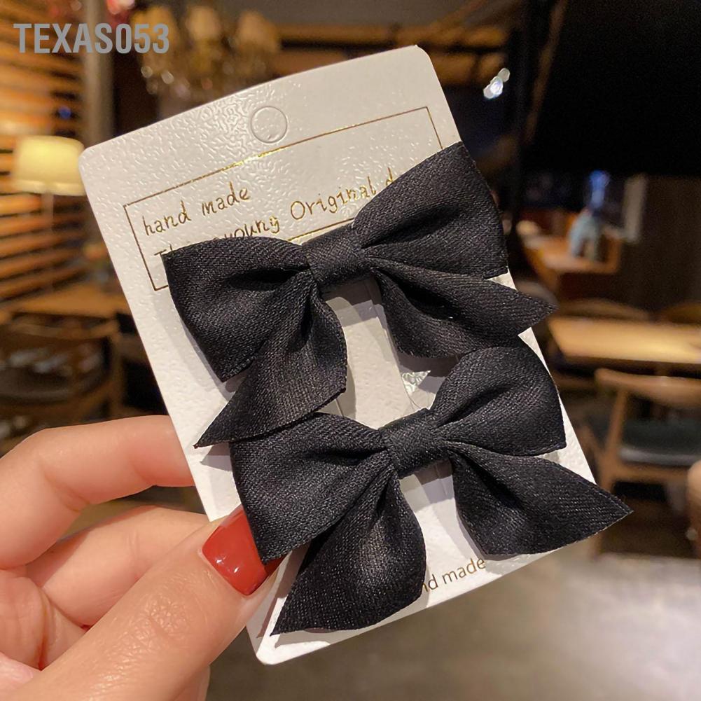 Texas053 Bow Hair Clip Portable Small Cute Beautiful Hairpin Headgear Decoration for Kids Girls Ladies