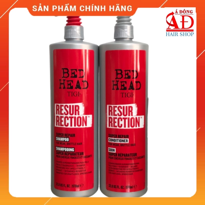 [TIGI chính hãng] Dầu gội xả TIGI BedHead Resurrection cấp độ 3 màu đỏ new 2021