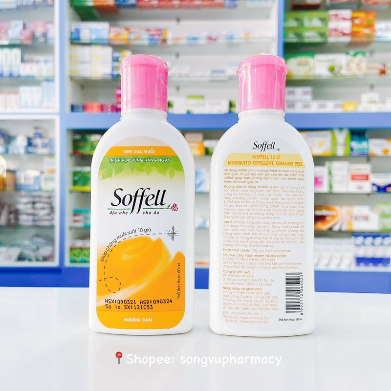 Kem chống muỗi Soffell Hương Hoa & Hương Cam