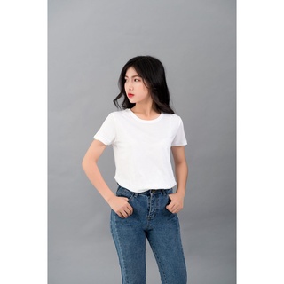Áo thun trơn cổ tròn