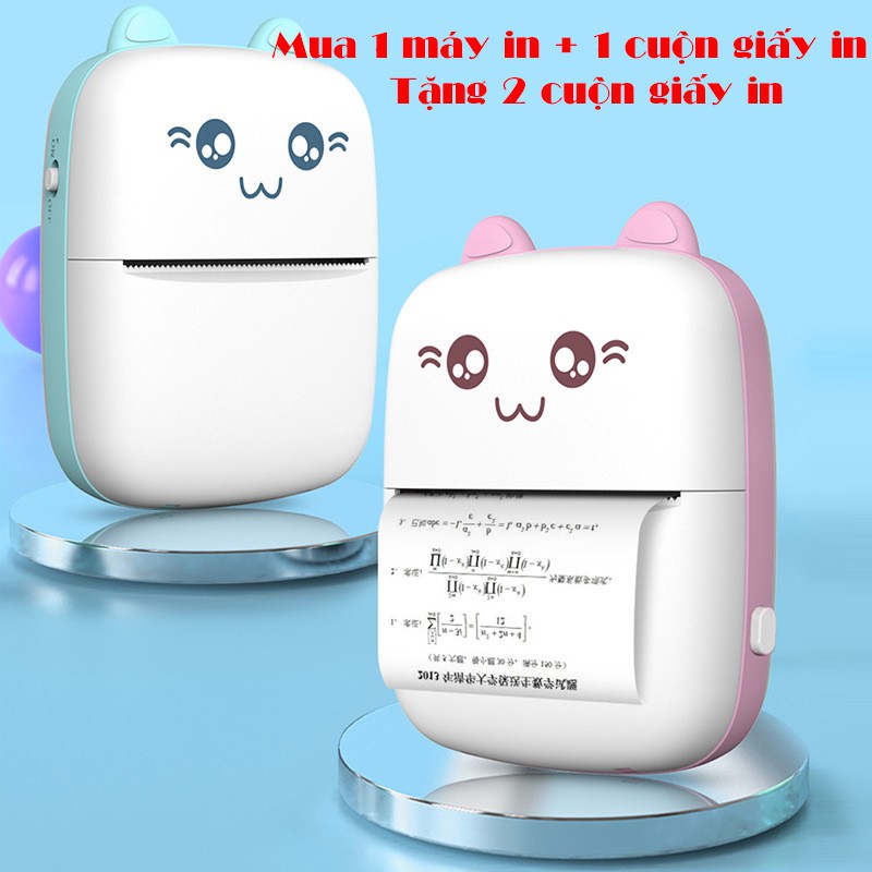 Máy in nhiệt mini cầm tay dành cho nhân viên văn phòng và sinh viên siêu dễ thương