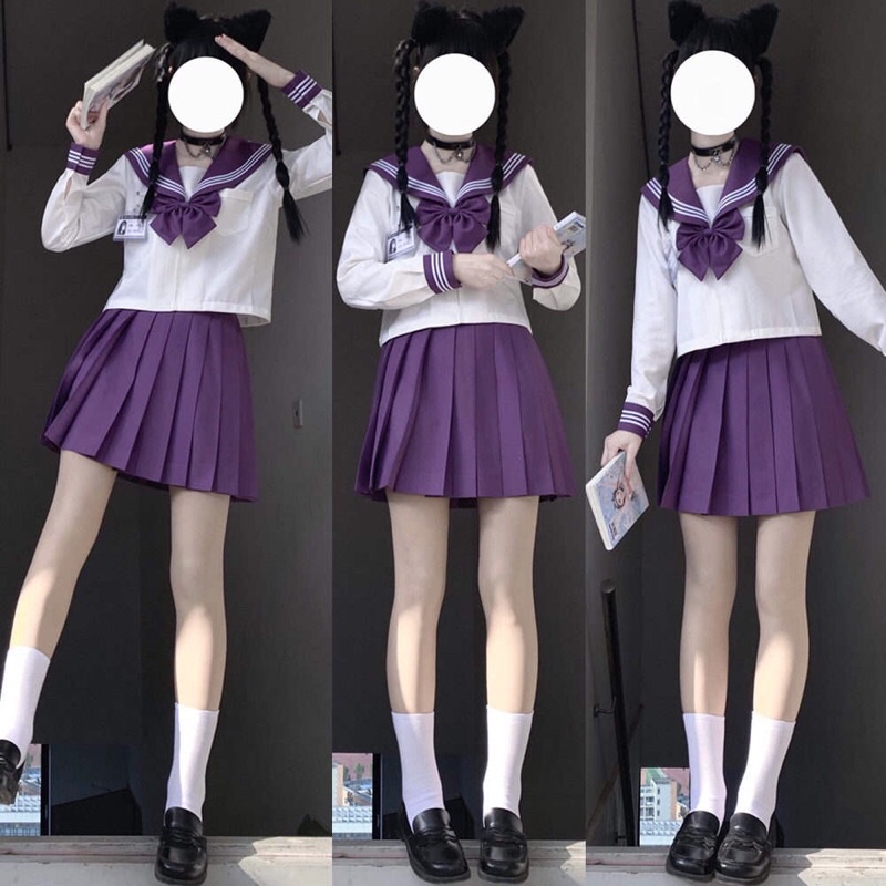 [Order] YAS0188-Set đồng phục học sinh JK tím