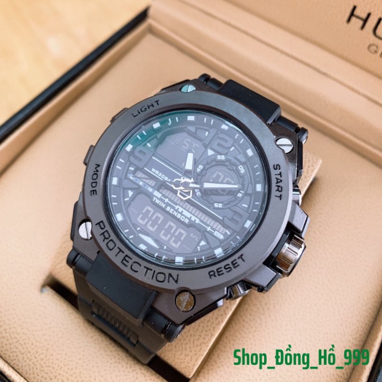 Đồng Hồ Điện Tử Nam SOCK-G8 Viền Thép Không Gỉ, Trẻ Trung, Phong Cách, Nam Tính, 46mm, 2 Màu.