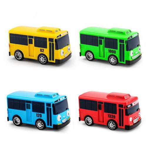 Set 4 mô hình đồ chơi xe buýt mini 7cm TAYO