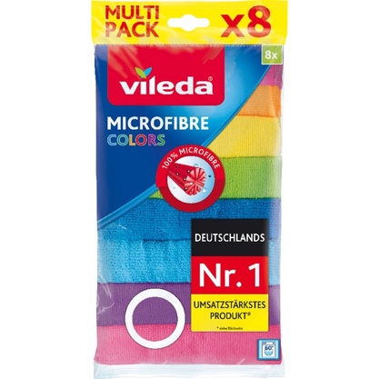 🇩🇪 SET 8 KHĂN LAU SỢI MICRO CẦU VỒNG VILEDA- made in Germany