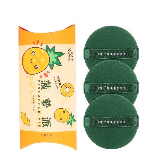 Set 3 Mút Tròn  2 mặt Tán Phấn Nước Kem Nền BB Cushion và phấn phủ