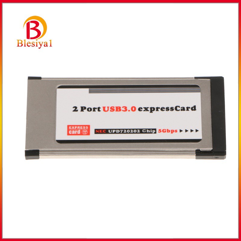 [BLESIYA1] Express Card Expresscard to USB3.0 2 Ports Adapter for Laptop 34mm NEC