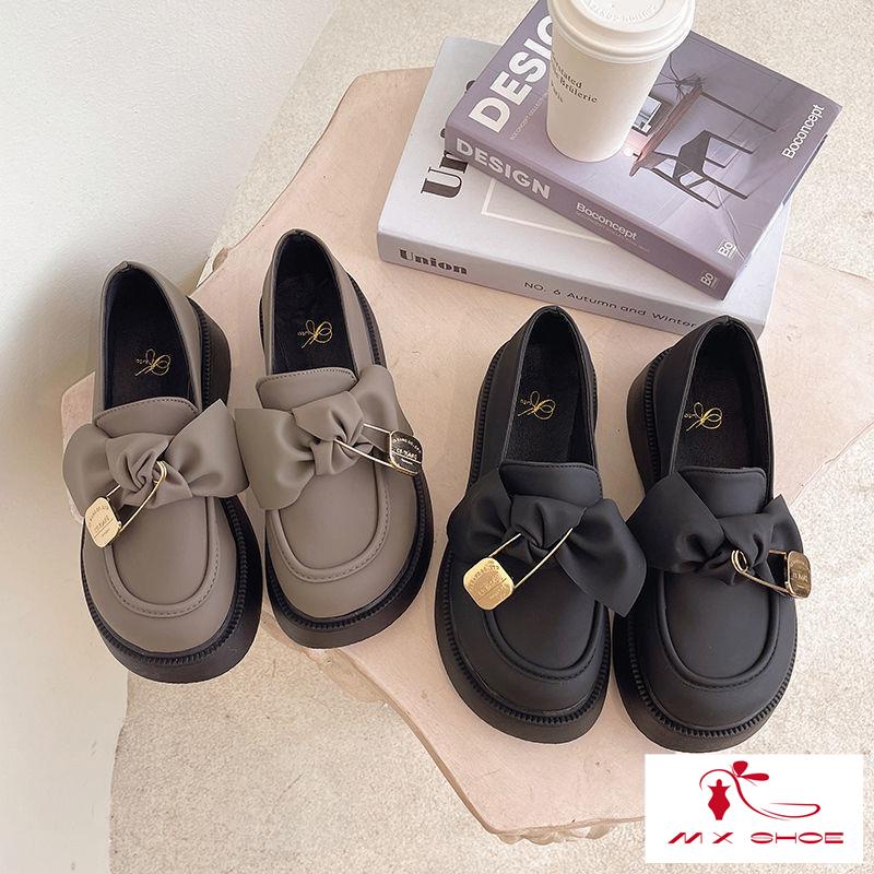 M & X ~  Giày Da Nữ Phong Cách Anh Quốc Cổ Điển Thời Trang Mới 2022